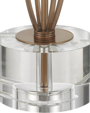 Currey & Company Mizner Table Lamp - Elegant Antique Brass Design With Fluted Profile & Crystal Base For Modern Decor Gold Metal ,Optic Crystal 6000-1018-currey-company