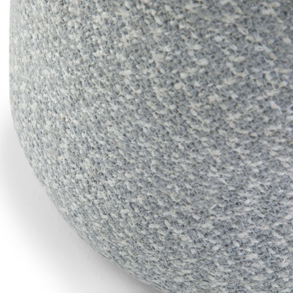 HomeRoots 20" Blue Cotton Round Pouf Ottoman - Versatile, Soft, and Stylish Seating for Any Room Decor 638529