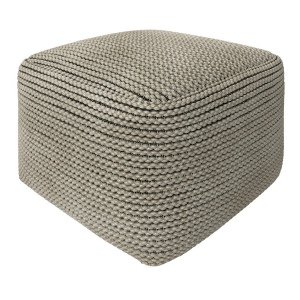HomeRoots 18" Brown Fabric Pouf Ottoman - Versatile Accent for Comfort, Seating, and Stylish Home Décor 638545