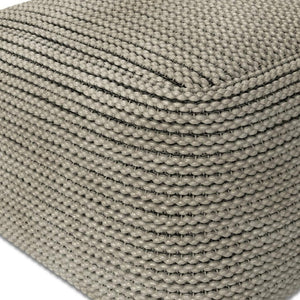 HomeRoots 18" Brown Fabric Pouf Ottoman - Versatile Accent for Comfort, Seating, and Stylish Home Décor 638545