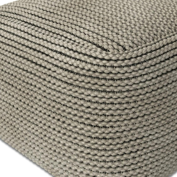 HomeRoots 18" Brown Fabric Pouf Ottoman - Versatile Accent for Comfort, Seating, and Stylish Home Décor 638545