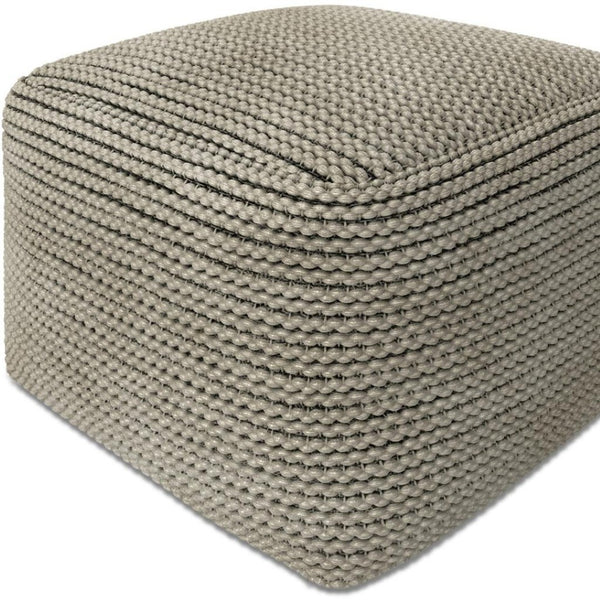 HomeRoots 18" Brown Fabric Pouf Ottoman - Versatile Accent for Comfort, Seating, and Stylish Home Décor 638545