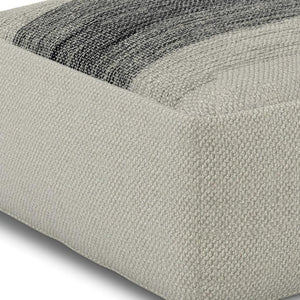 HomeRoots 20" Gray Fabric Pouf Ottoman - Versatile, Stylish Footrest and Seating Solution for Any Room Decor 638548