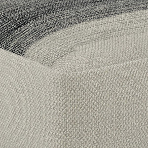 HomeRoots 20" Gray Fabric Pouf Ottoman - Versatile, Stylish Footrest and Seating Solution for Any Room Decor 638548