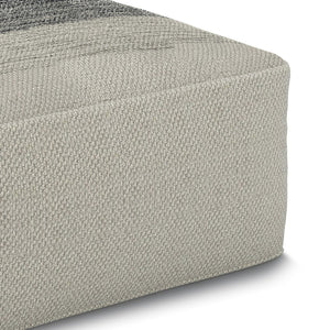HomeRoots 20" Gray Fabric Pouf Ottoman - Versatile, Stylish Footrest and Seating Solution for Any Room Decor 638548