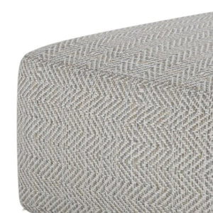 HomeRoots 20" Gray Cotton Pouf Ottoman - Chic Footrest & Versatile Seating for Modern Bohemian Living Spaces 638550