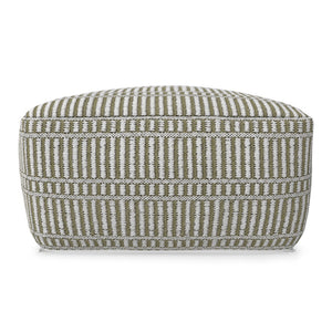 HomeRoots 20" Blue Fabric Pouf Ottoman – Modern Square Design, Soft Upholstery for Comfort, Versatile Accent Piece 638554