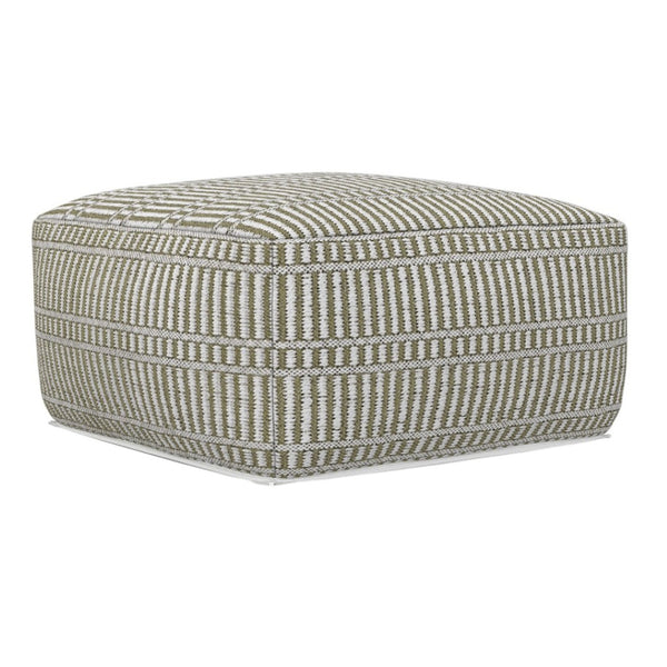 HomeRoots 20" Blue Fabric Pouf Ottoman – Modern Square Design, Soft Upholstery for Comfort, Versatile Accent Piece 638554
