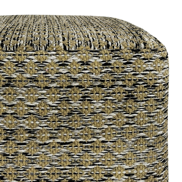 HomeRoots 18" Blue Polyester Pouf Ottoman - Stylish Multi-Functional Seating for Modern & Bohemian Interiors 638555