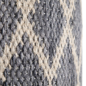 HomeRoots 18" Gray Jute Round Pouf Ottoman - Versatile Bohemian-Chic Footrest & Extra Seat for Any Room Decor 638562
