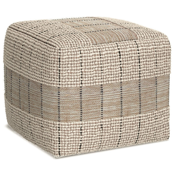 HomeRoots 18" Gray Jute Pouf Ottoman - Stylish Versatile Footrest, Extra Seating, or Casual Table for Any Space 638563