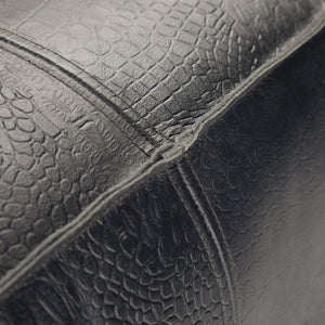 HomeRoots 18" Black Leather Pouf Ottoman - Stylish Modern Footrest & Versatile Seating for Chic Spaces 638570