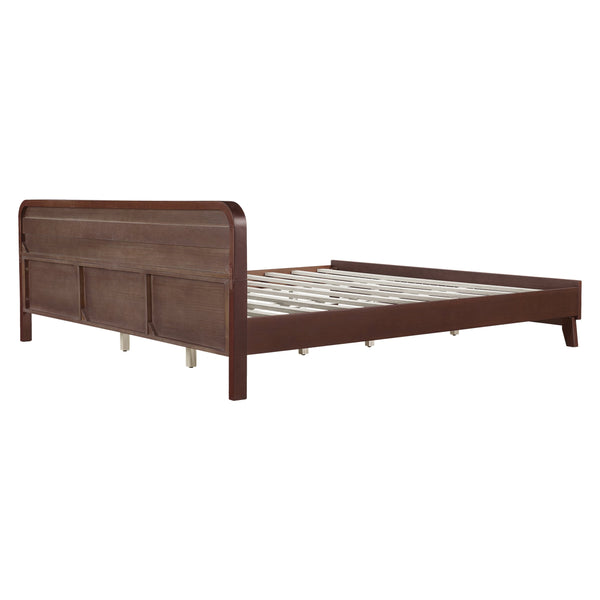 English Elm Christopher Knight Home® - Pine Solid Wood King Size Bed In Dark Walnut – Durable, Stylish, No Box Spring Needed, Easy Assembly N770P291026W_N770P291027W