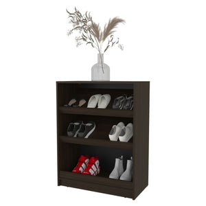 English Elm FM Nutrioso Tilt-Out Shoe Cabinet with Scratch-Resistant Finish, Space-Saving Design for Small Rooms Wenge 39.37 L x 19.29 W x 5.91 H B128P301390