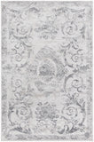 Unique Loom Finsbury Diana Machine Made Botanical Rug Gray, Ivory/Beige 5' 3" x 8' 0"