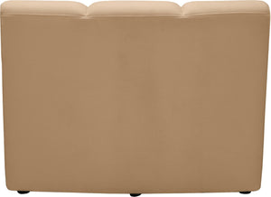 Meridian Furniture Infinity Channel Tufted Velvet Modular Accent Chair for Contemporary Living Room Decor Camel 638Camel-C