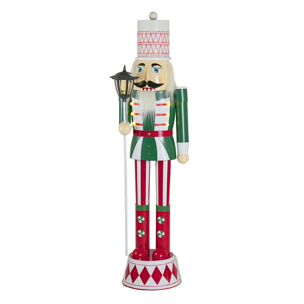 English Elm Classic Cast Iron Nutcracker Soldier Floor Statue Holiday Entryway Decor Piece N769P343973G