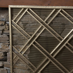 English Elm Christopher Knight Home® - FIRE Iron Fireplace Screen with Durable Mesh Guard and Stable Frame for Safety and Classic Hearth Appeal Gold 61129.00GLD