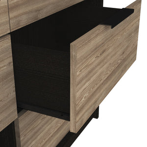 English Elm Marion Multicolor Slide And Pull Dresser With Four Drawers - Stylish Storage For Small Spaces B128S00104