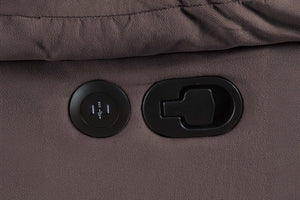 English Elm Modern Velvet Reclining Sofa with Usb Port Tufted Plush Back and Pillow Arms Chocolate B011P468570