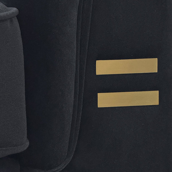 English Elm FX-P82-2PC Velvet Sofa Set of 2 — Plush Tufted 3-Seater Couches with Gold Metal Legs for Stylish Homes Black W576S00241