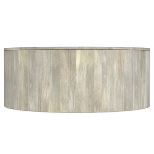HomeRoots 36" White Solid Wood Round Coffee Table - Modern Minimalist Design for Living Rooms & Offices 639064