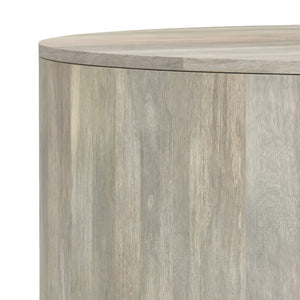 HomeRoots 36" White Solid Wood Round Coffee Table - Modern Minimalist Design for Living Rooms & Offices 639064