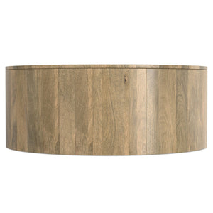 HomeRoots 36" Brown Solid Mango Wood Round Coffee Table - Stylish, Durable, and Perfect for Any Space! 639066