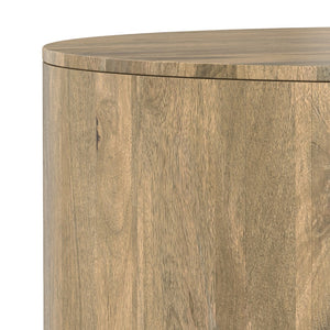 HomeRoots 36" Brown Solid Mango Wood Round Coffee Table - Stylish, Durable, and Perfect for Any Space! 639066