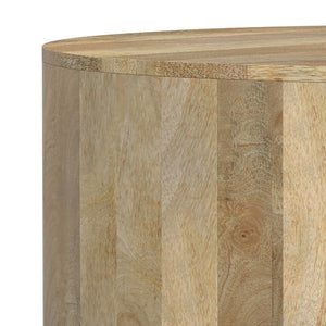 HomeRoots 36" Natural Mango Wood Round Coffee Table - Modern, Versatile Design for Any Living Space! 639069