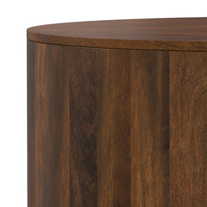 HomeRoots 36" Brown Solid Wood Round Coffee Table - Stylish Centerpiece for Modern Living Rooms & Offices 639071