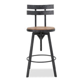 Christopher Knight Home® - Noble House - Alanis Black Brush Silver Firwood Bar Stool