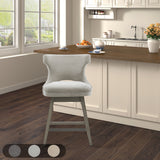 Madison Park Emmett Transitional 25.75" Swivel Counter Stool MP104-0943 Light Grey