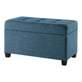 OSP Home Furnishings Storage Ottoman Blue