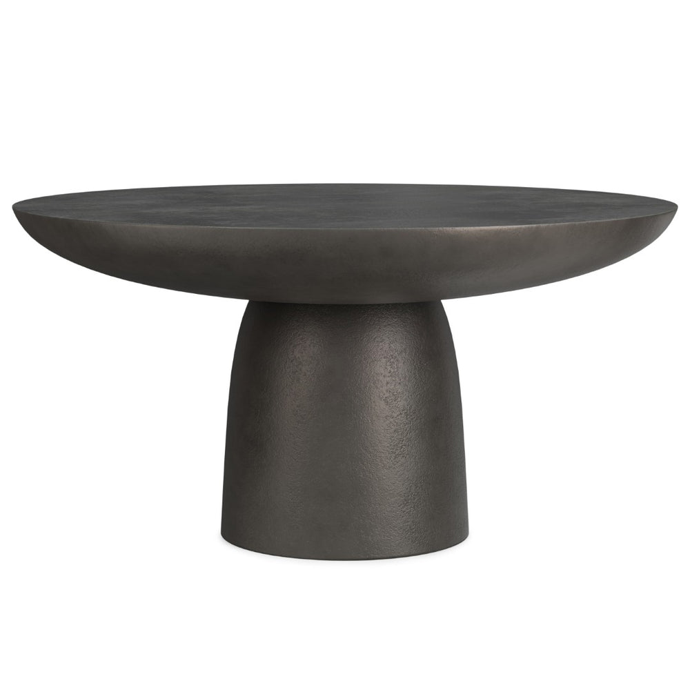 HomeRoots 30" Black Aluminum Round Coffee Table - Modern Minimalist Design for Versatile Living Spaces & Durability 639132