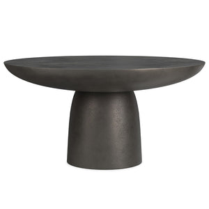 HomeRoots 30" Black Aluminum Round Coffee Table - Modern Minimalist Design for Versatile Living Spaces & Durability 639132