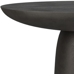 HomeRoots 30" Black Aluminum Round Coffee Table - Modern Minimalist Design for Versatile Living Spaces & Durability 639132