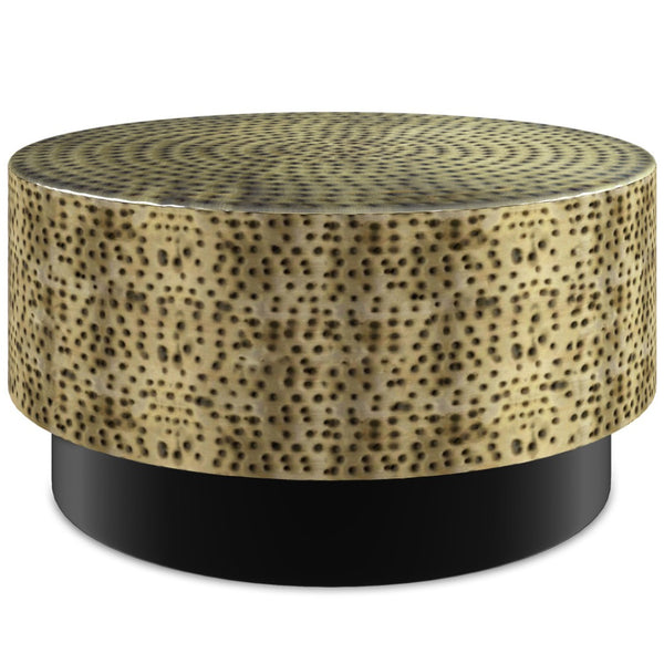 HomeRoots 30" Black Iron Round Coffee Table - Modern, Sleek Design for Living Rooms, Offices & Versatile Spaces 639135