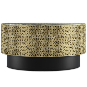 HomeRoots 30" Black Iron Round Coffee Table - Modern, Sleek Design for Living Rooms, Offices & Versatile Spaces 639135