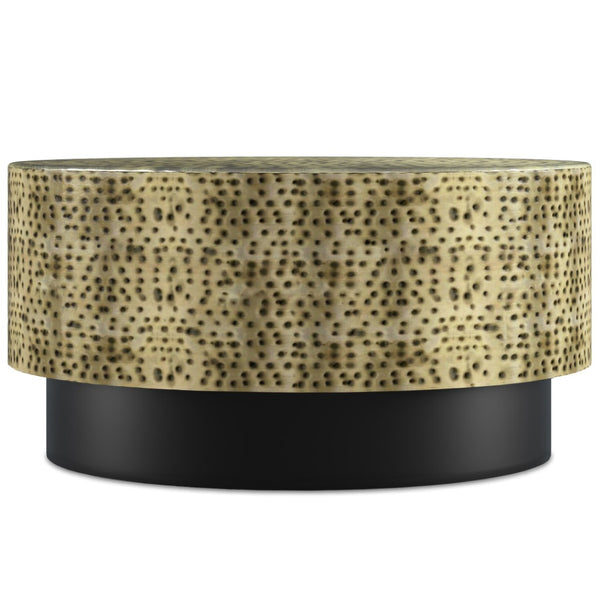 HomeRoots 30" Black Iron Round Coffee Table - Modern, Sleek Design for Living Rooms, Offices & Versatile Spaces 639135
