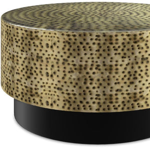 HomeRoots 30" Black Iron Round Coffee Table - Modern, Sleek Design for Living Rooms, Offices & Versatile Spaces 639135