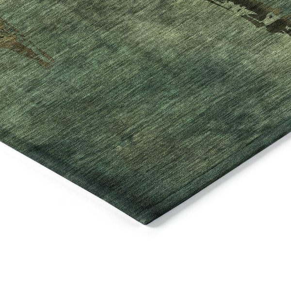 HomeRoots 8' X 10' Botanical Leaves Area Rug - Durable, Washable Indoor/Outdoor Design for Elegant Spaces 639206