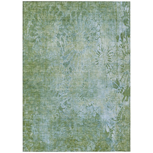HomeRoots 10' Artichoke Green & Ivory Floral Area Rug - Washable, Durable, Indoor/Outdoor - Stylish & Versatile! 639280
