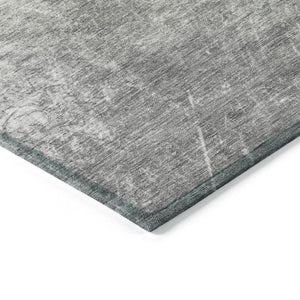 HomeRoots 9' X 12' Gray and Silver Abstract Washable Area Rug - Stylish, Durable, Indoor/Outdoor Comfort Solution 639369