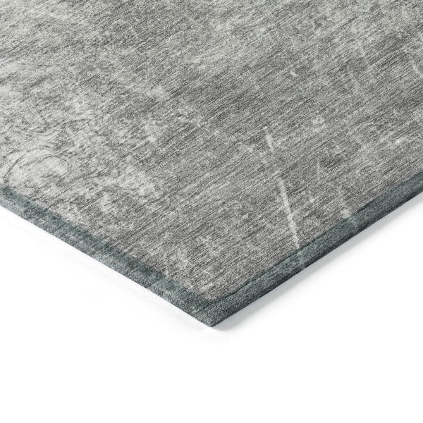 HomeRoots 9' X 12' Gray and Silver Abstract Washable Area Rug - Stylish, Durable, Indoor/Outdoor Comfort Solution 639369