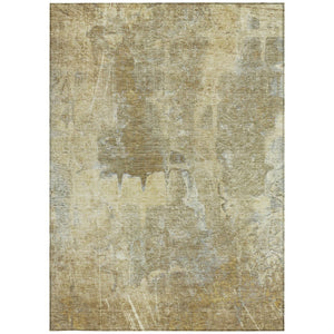 HomeRoots 5' X 8' Khaki Beige Abstract Area Rug - Washable, Durable, Indoor/Outdoor, Perfect for High-Traffic Spaces 639372
