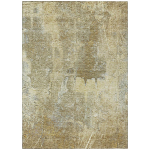 HomeRoots 5' X 8' Khaki Beige Abstract Area Rug - Washable, Durable, Indoor/Outdoor, Perfect for High-Traffic Spaces 639372
