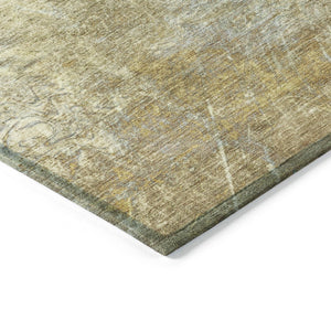 HomeRoots 5' X 8' Khaki Beige Abstract Area Rug - Washable, Durable, Indoor/Outdoor, Perfect for High-Traffic Spaces 639372