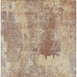 HomeRoots 8' X 10' Terra Cotta & Beige Abstract Area Rug - Stylish, Washable, Durable for Indoor & Outdoor Use 639386
