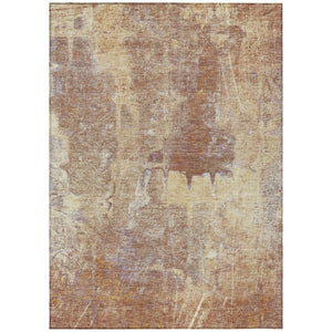 HomeRoots 8' X 10' Terra Cotta & Beige Abstract Area Rug - Stylish, Washable, Durable for Indoor & Outdoor Use 639386